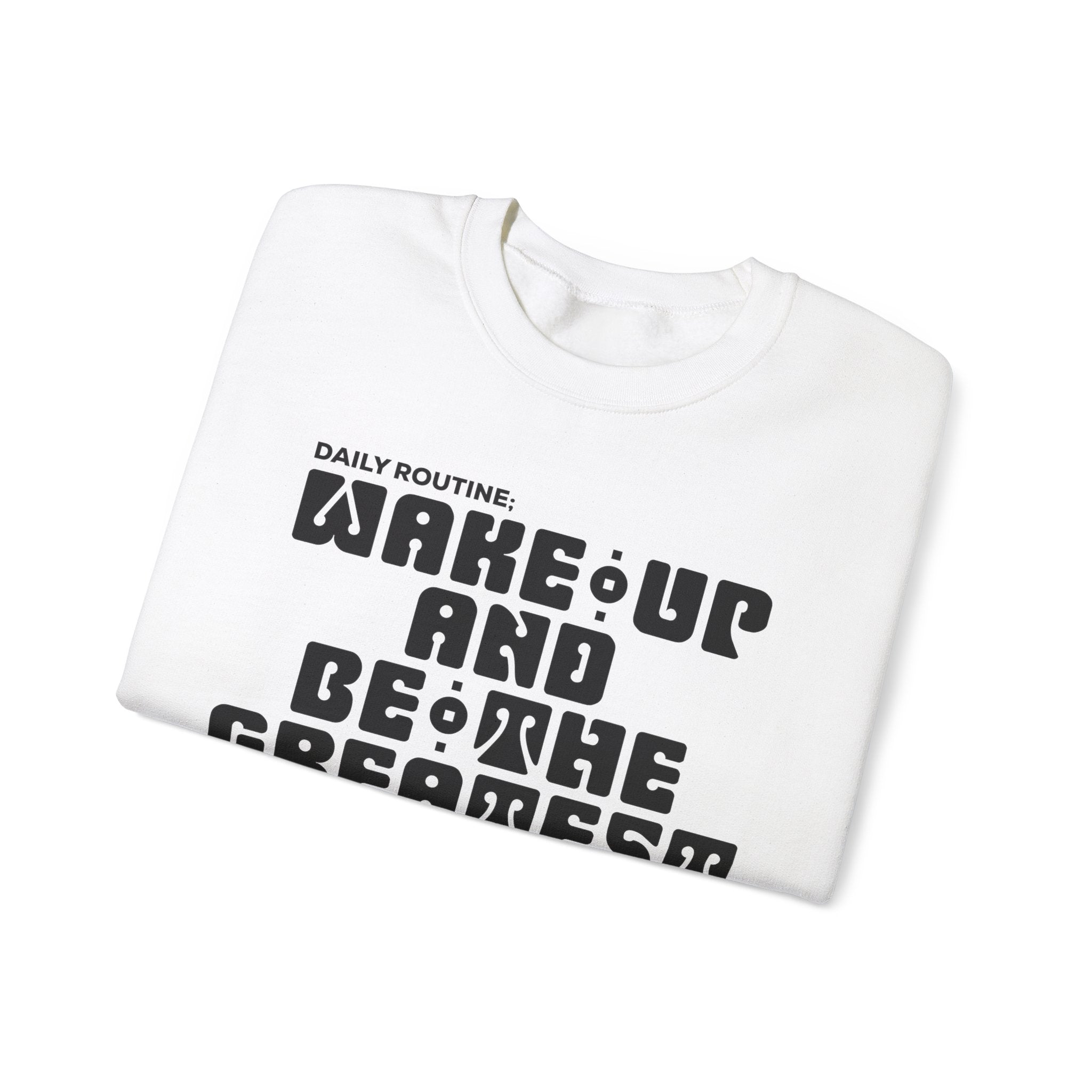 "Daily Routine" Unisex Sweatshirt Black Print