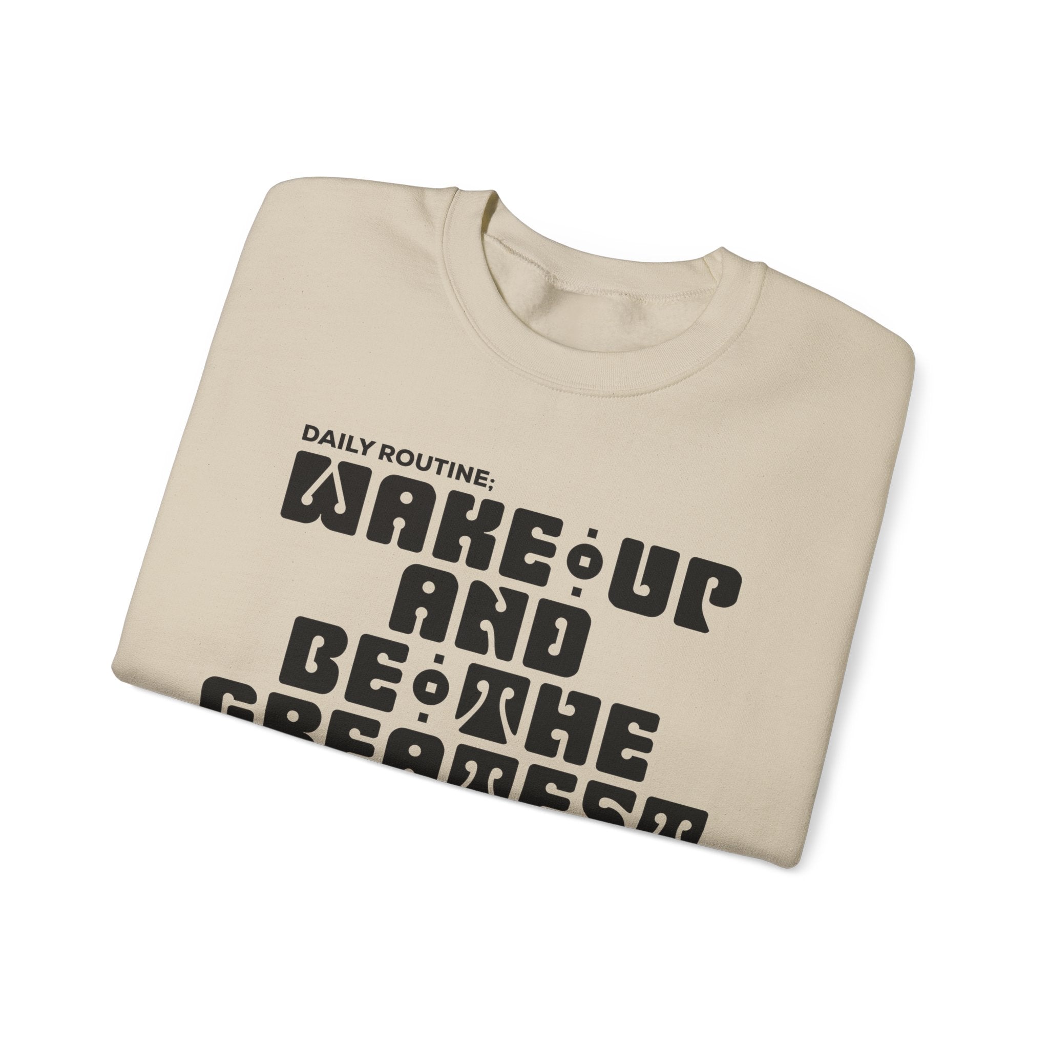 "Daily Routine" Unisex Sweatshirt Black Print
