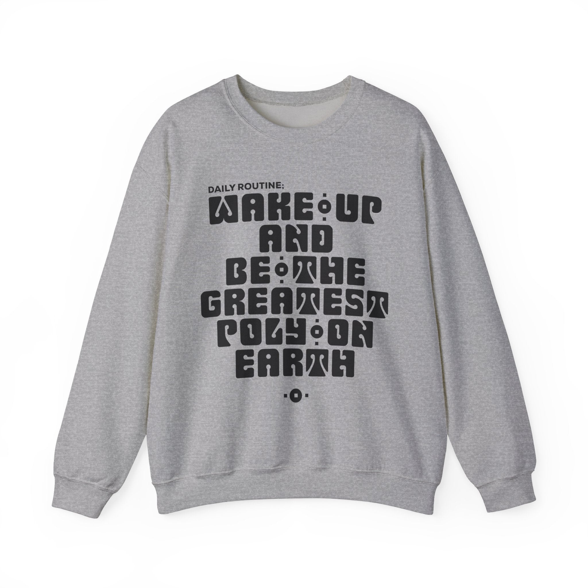 "Daily Routine" Unisex Sweatshirt Black Print