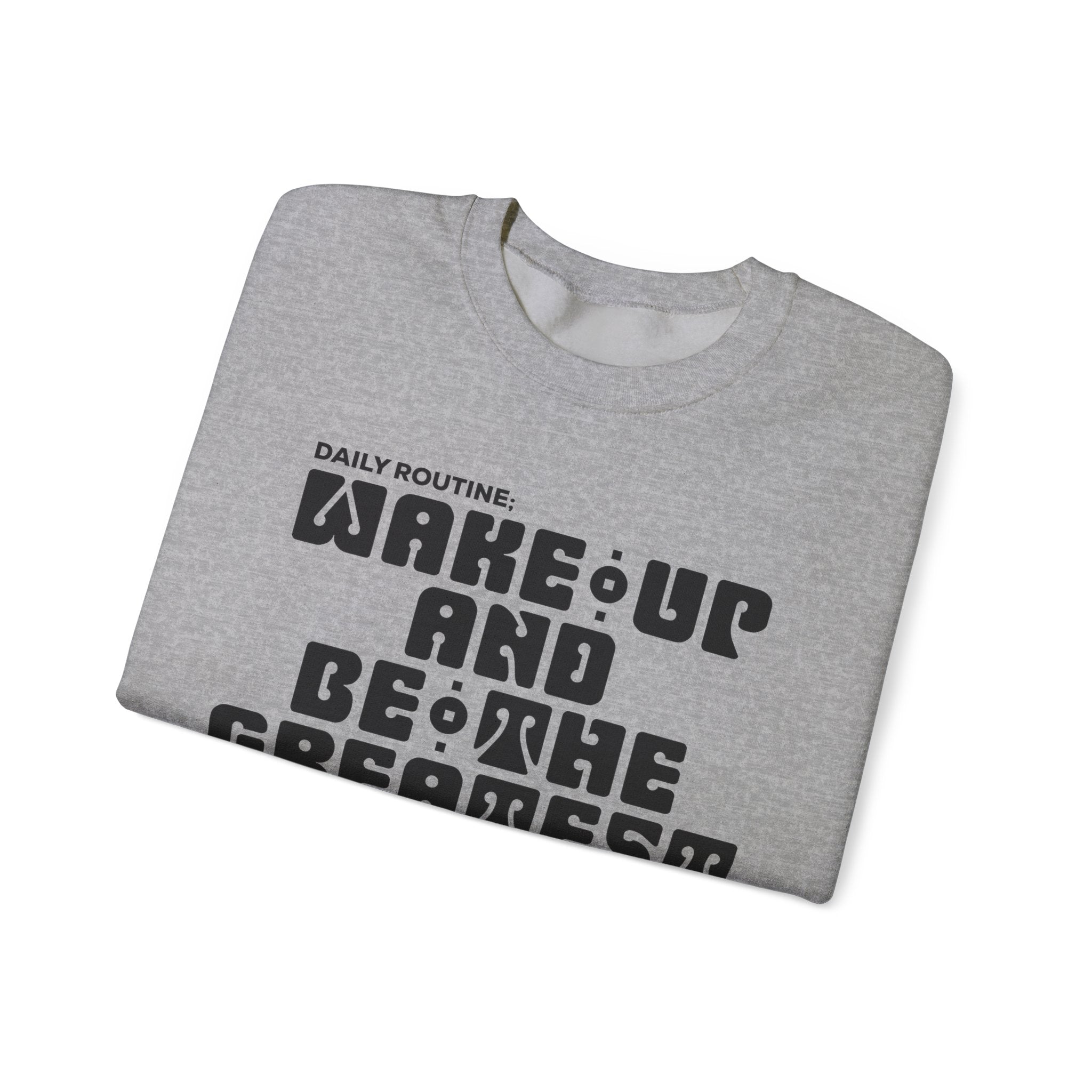 "Daily Routine" Unisex Sweatshirt Black Print
