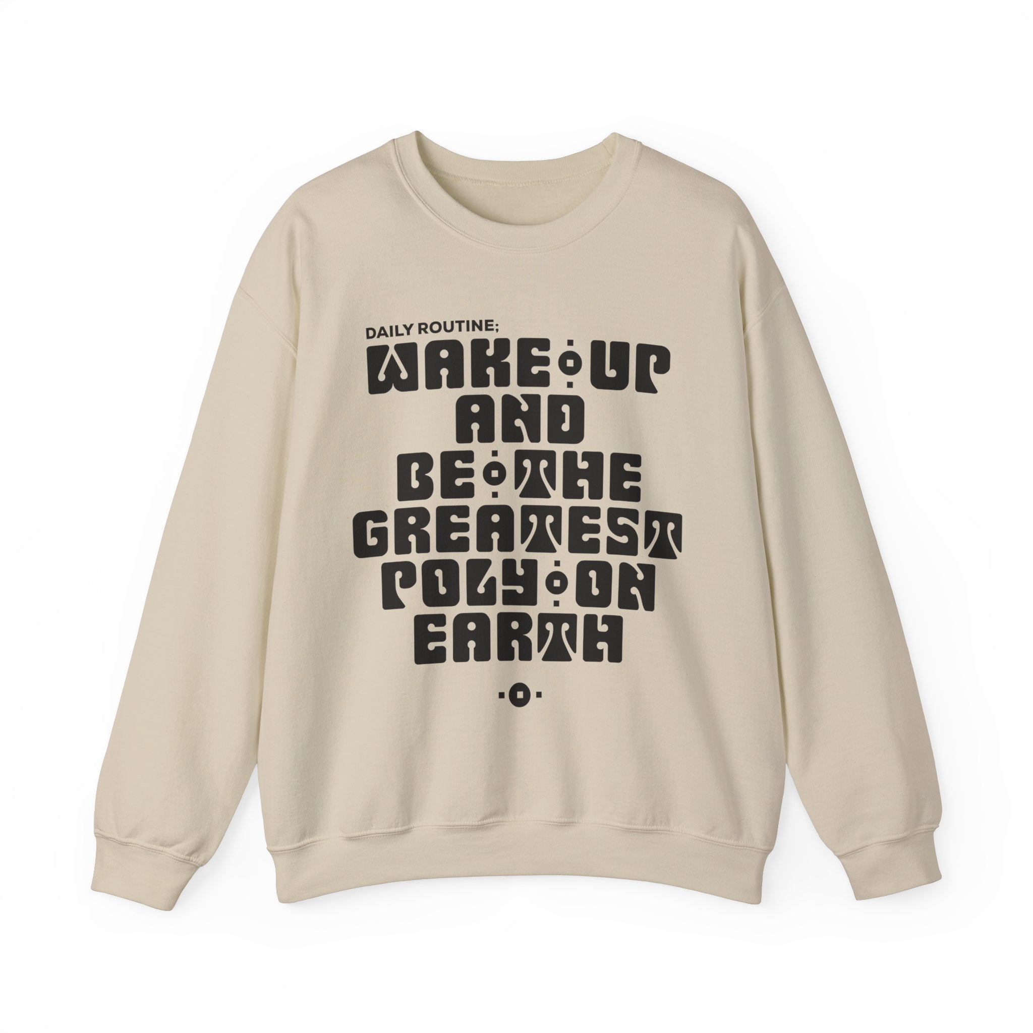 "Daily Routine" Unisex Sweatshirt Black Print