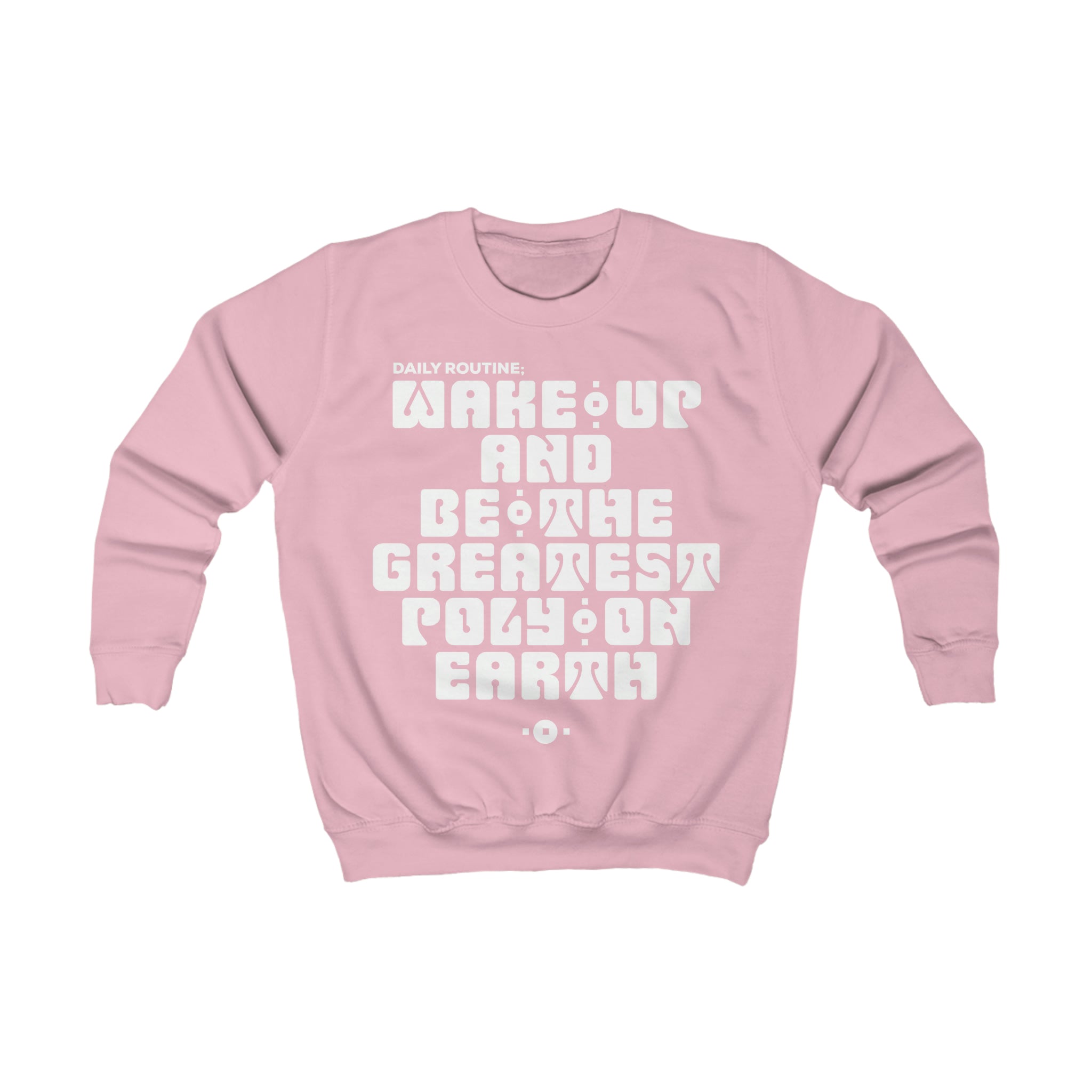 "Daily Routine" Youth/Unisex Sweatshirt White Print