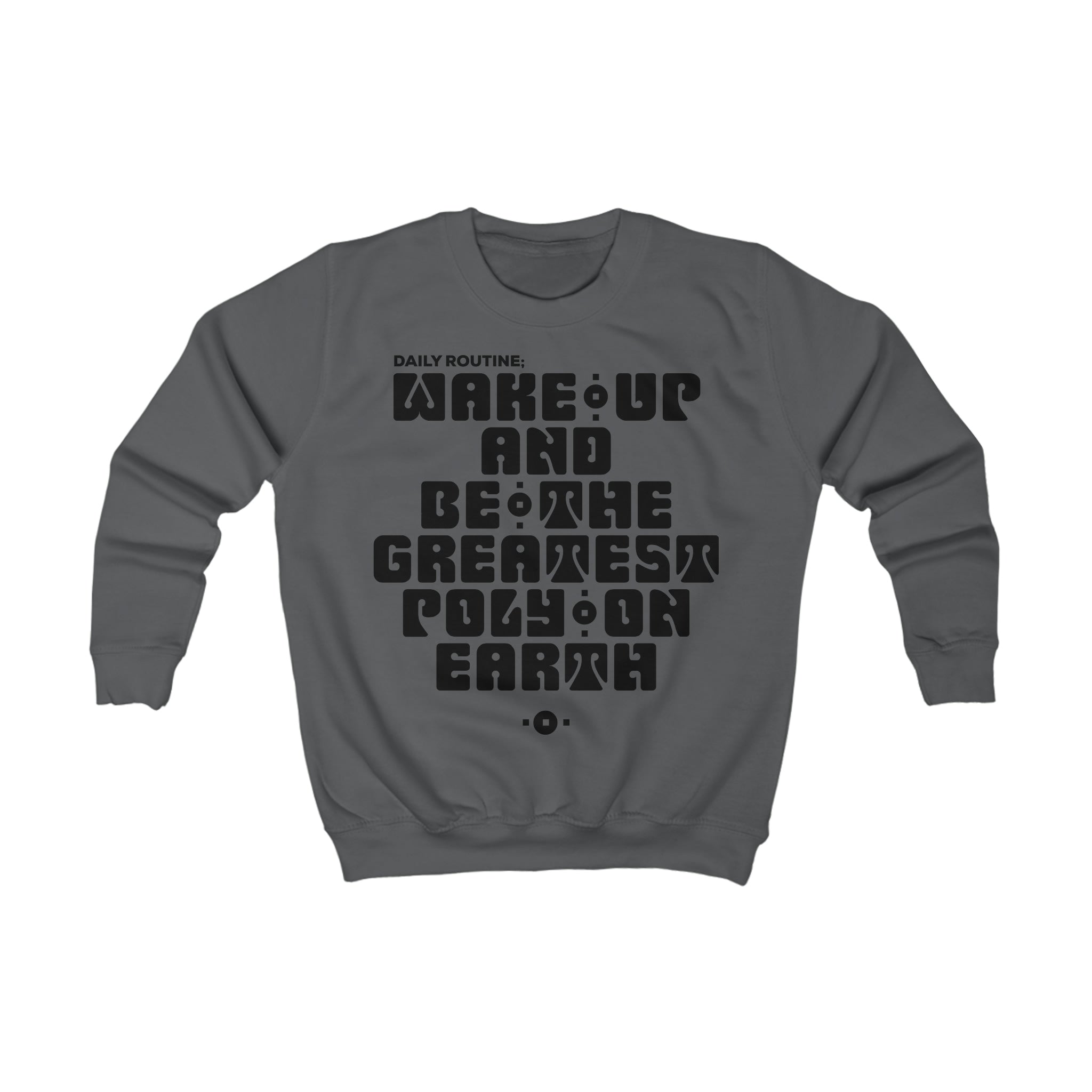"Daily Routine" Youth/Unisex Sweatshirt Black Print