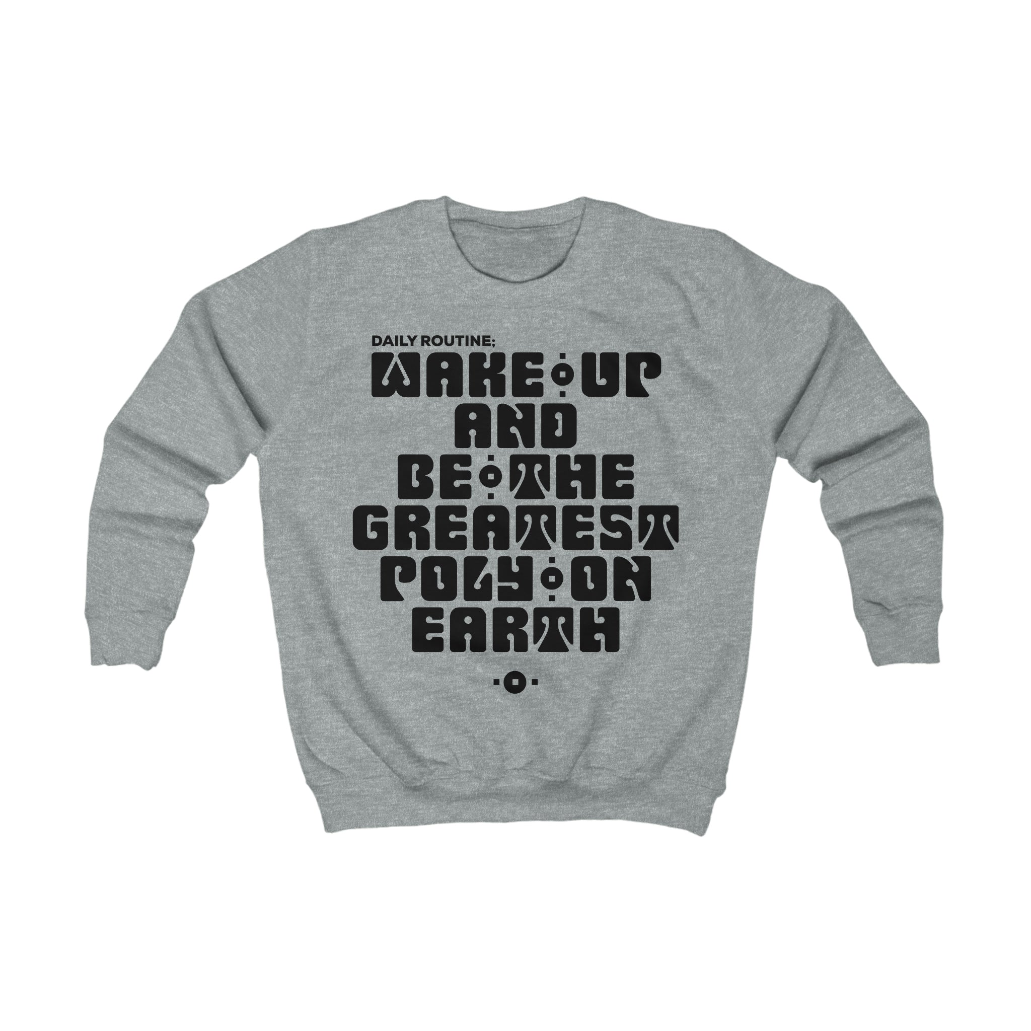 "Daily Routine" Youth/Unisex Sweatshirt Black Print