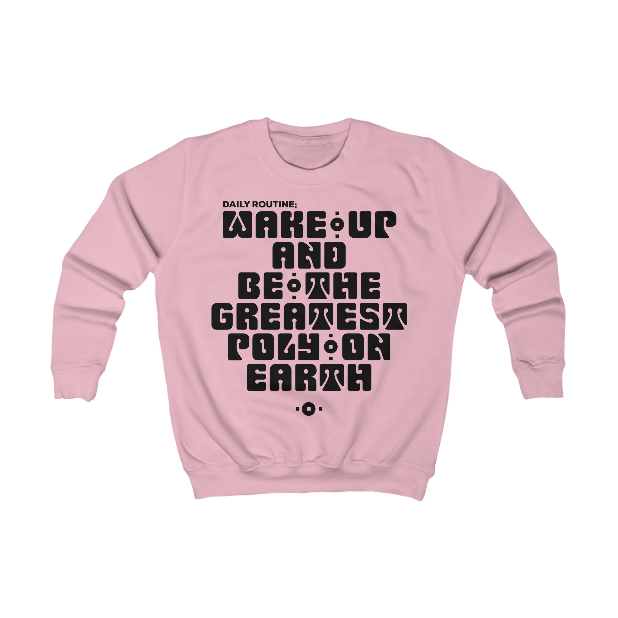 "Daily Routine" Youth/Unisex Sweatshirt Black Print