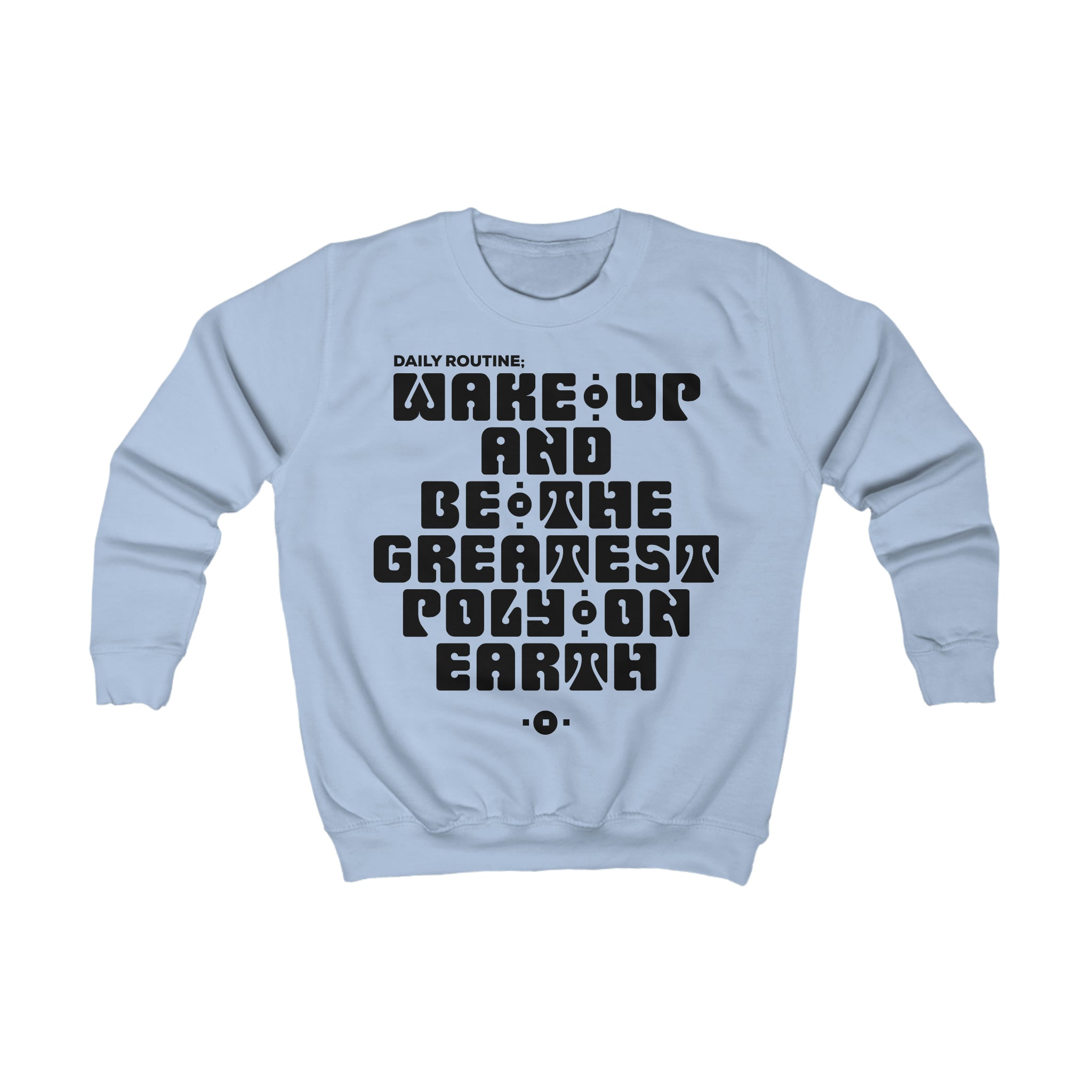 "Daily Routine" Youth/Unisex Sweatshirt Black Print