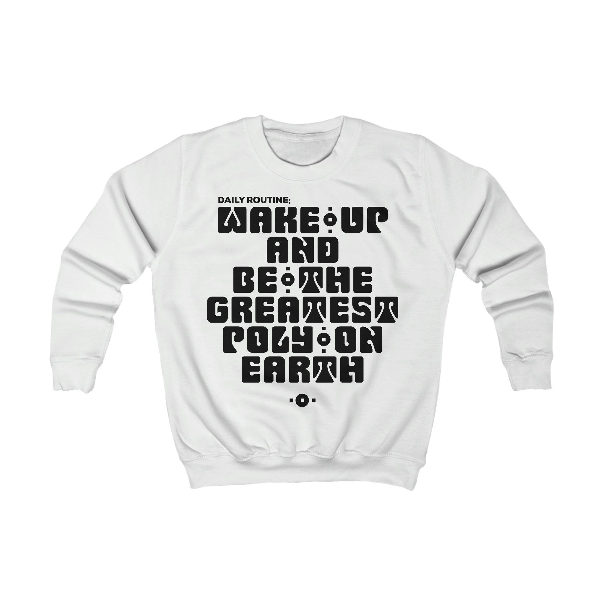 "Daily Routine" Youth/Unisex Sweatshirt Black Print