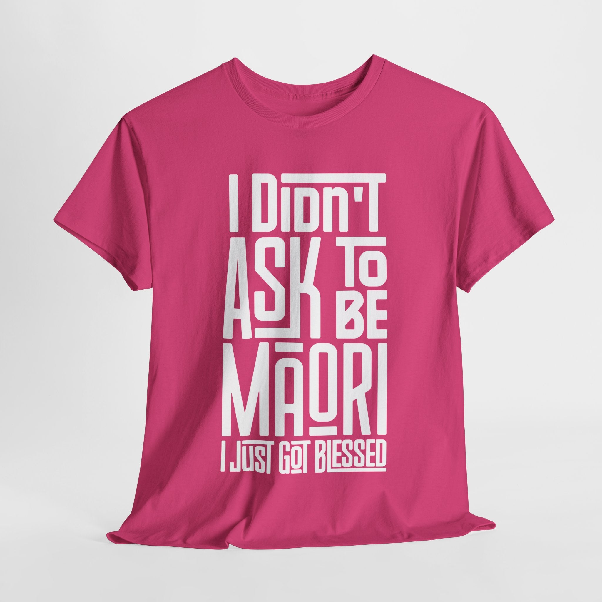 "I Didn't Ask To Be Maori" Unisex Tee White Print