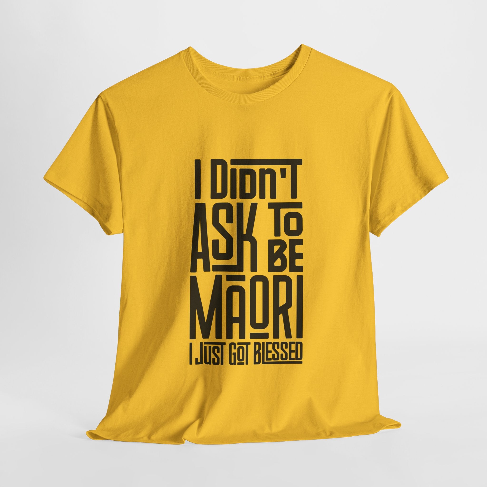 "I Didn't Ask To Be Maori" Unisex Tee Black Print