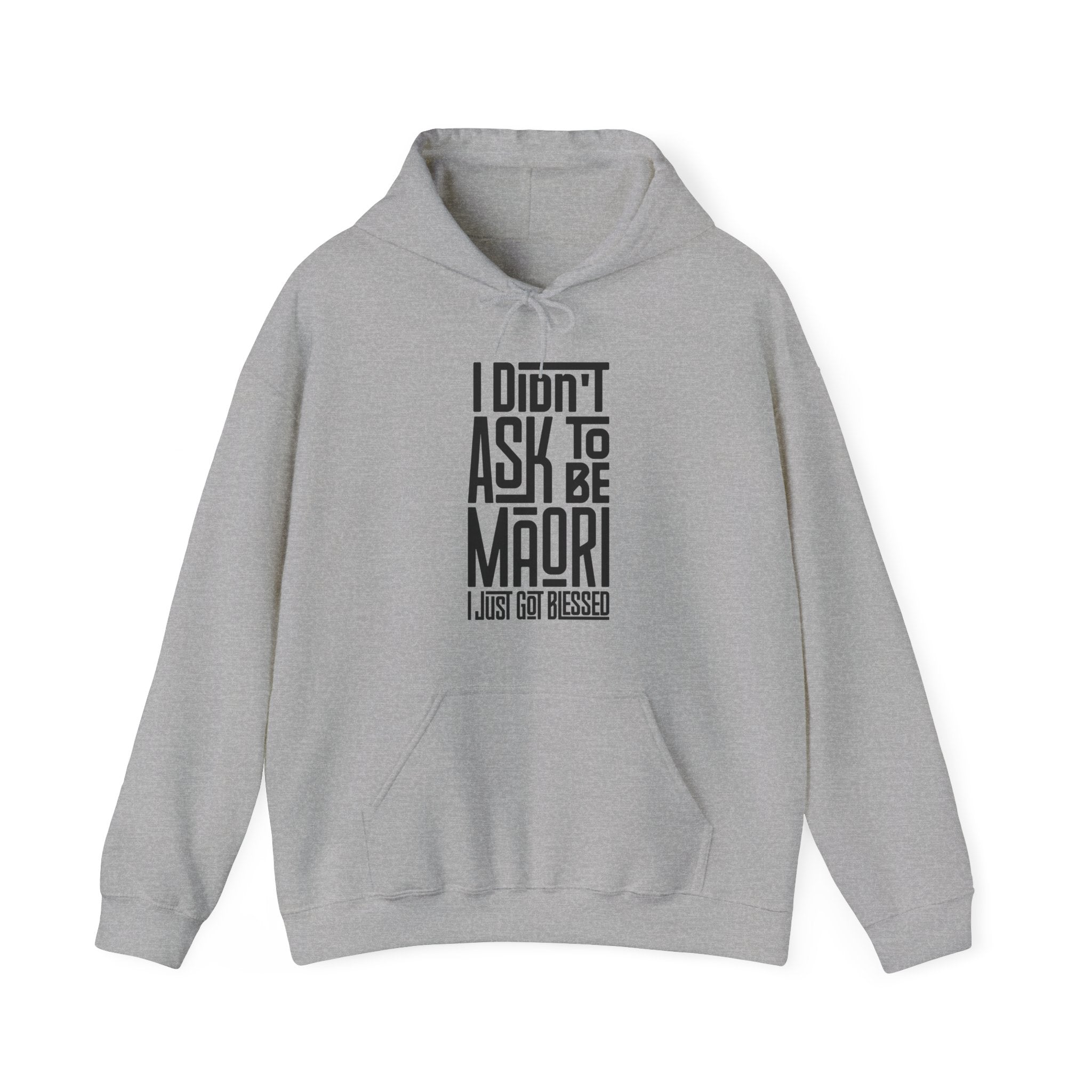 "I Didn't Ask To Be Maori" Unisex Hoodie Black Print