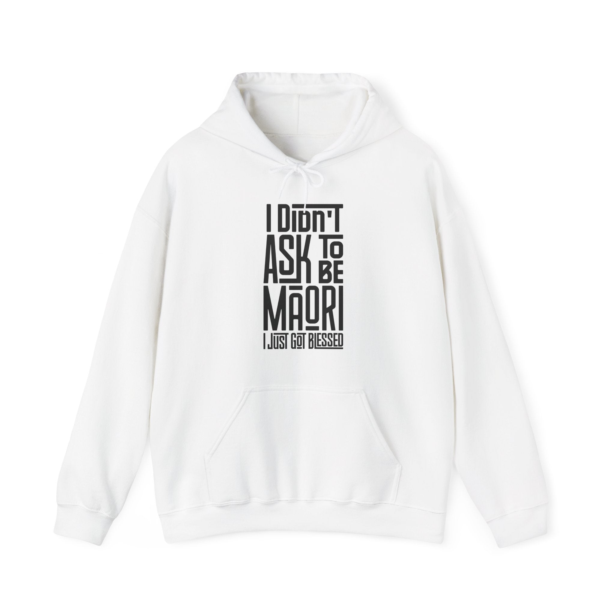 "I Didn't Ask To Be Maori" Unisex Hoodie Black Print