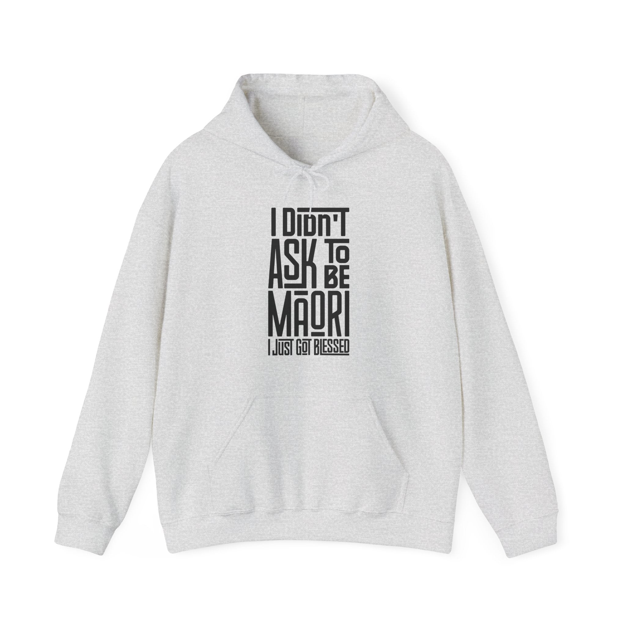 "I Didn't Ask To Be Maori" Unisex Hoodie Black Print