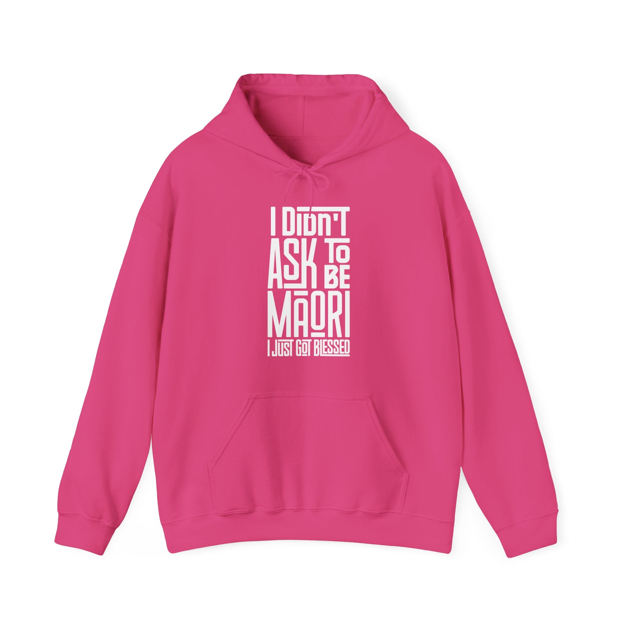 "I Didn't Ask To Be Maori" Unisex Hoodie White Print