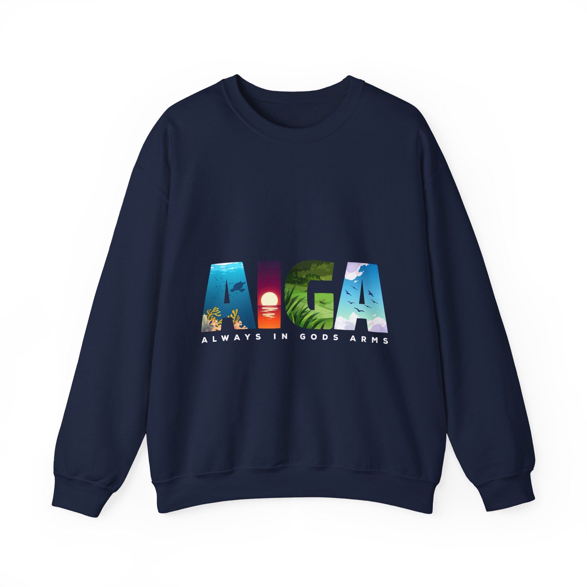 "AIGA - Always In Gods Arms" Unisex Sweatshirt