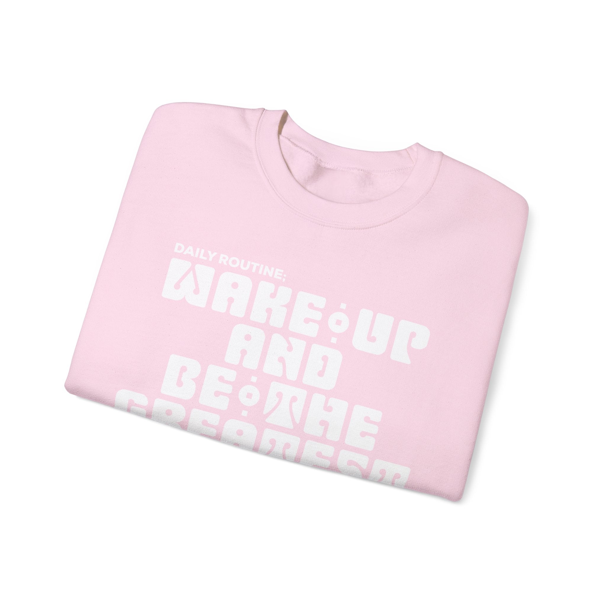 "Daily Routine" Unisex Sweatshirt White print