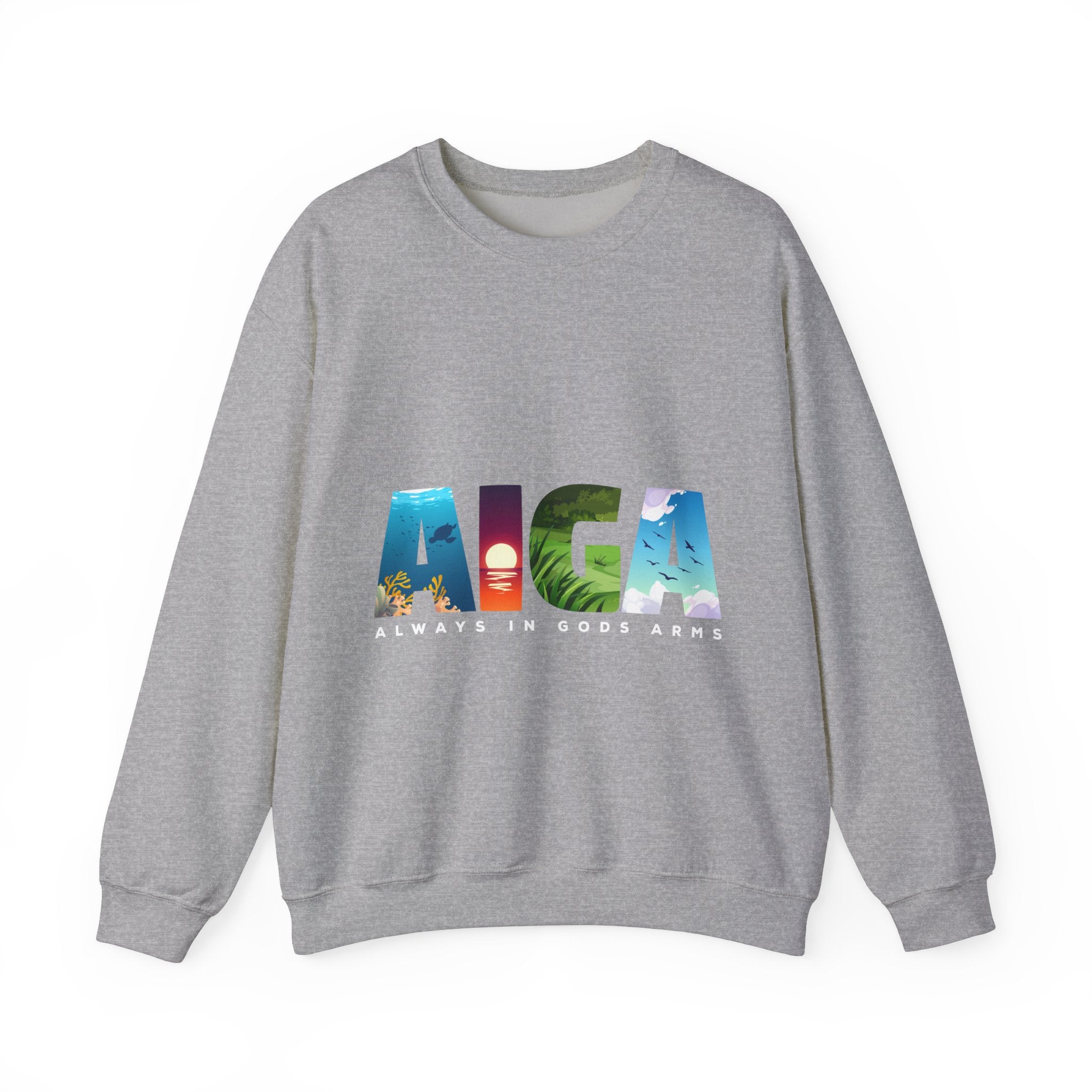 "AIGA - Always In Gods Arms" Unisex Sweatshirt