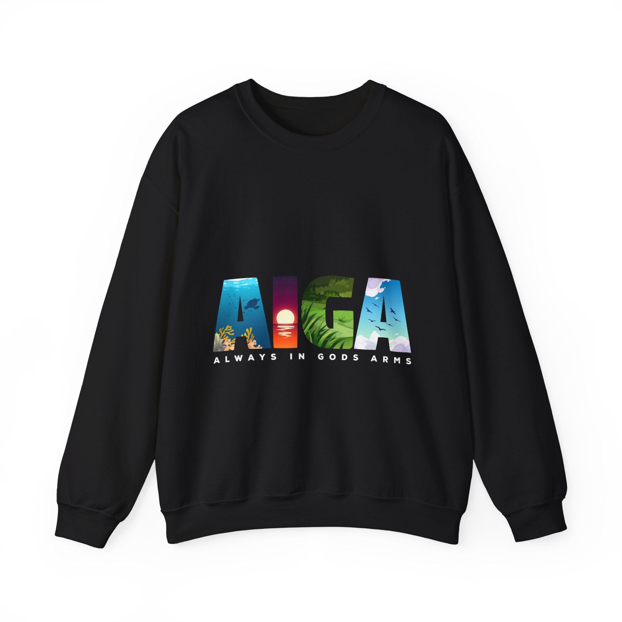 "AIGA - Always In Gods Arms" Unisex Sweatshirt