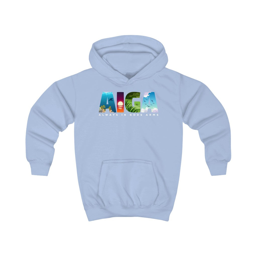 "AIGA - Always In Gods Arms" Youth/Unisex Hoodie