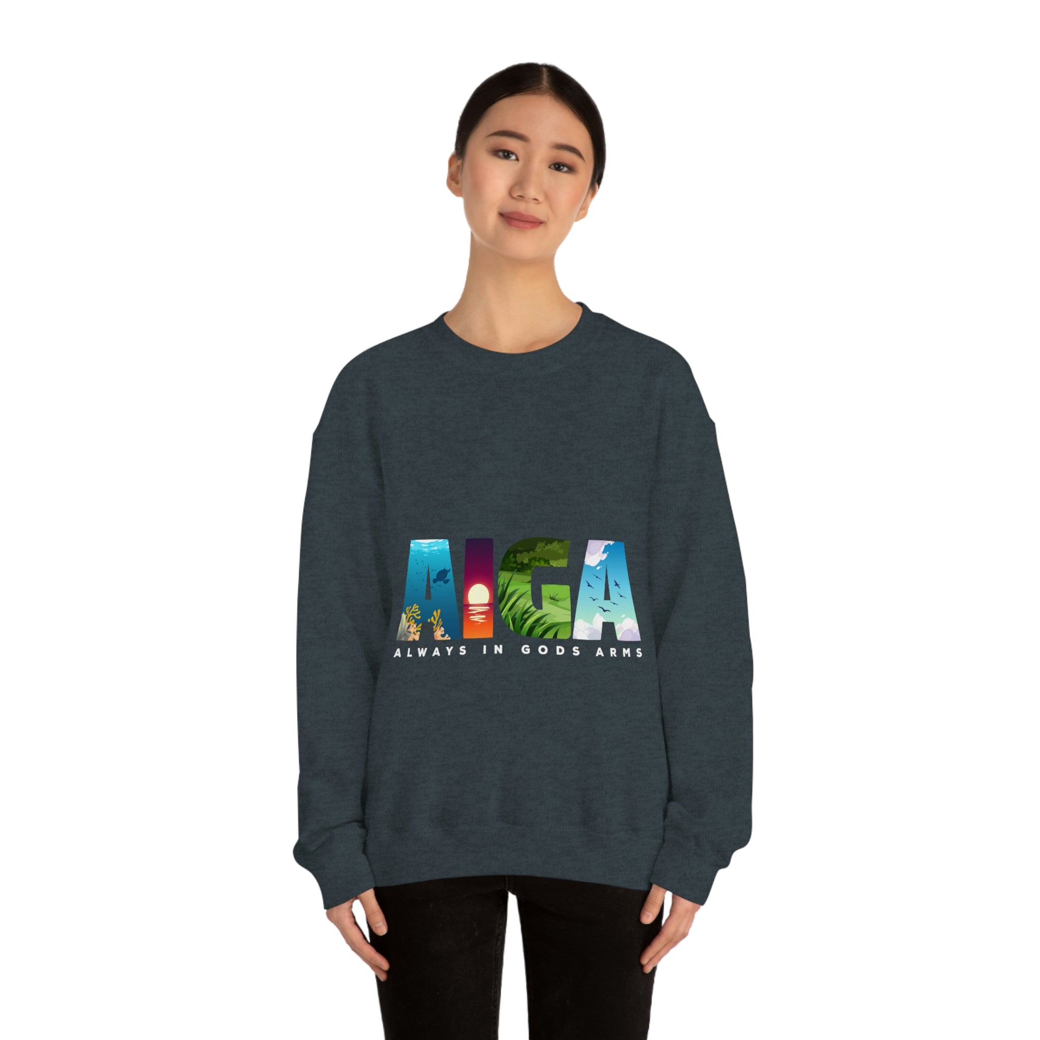 "AIGA - Always In Gods Arms" Unisex Sweatshirt