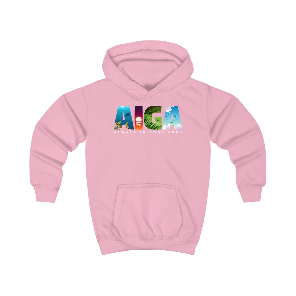 "AIGA - Always In Gods Arms" Youth/Unisex Hoodie