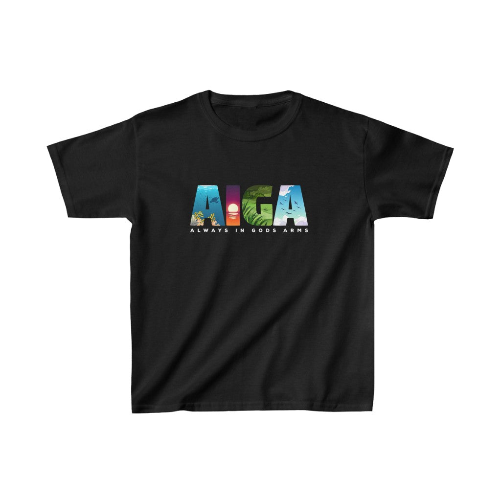 "AIGA - Always In Gods Arms" Youth/Unisex Tee