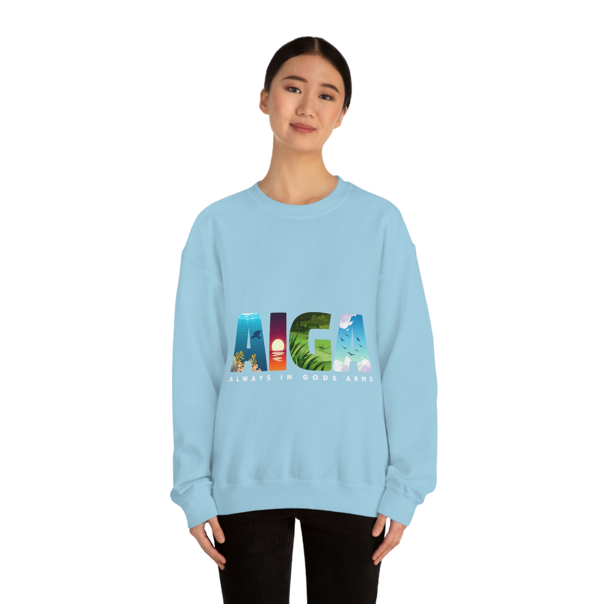 "AIGA - Always In Gods Arms" Unisex Sweatshirt