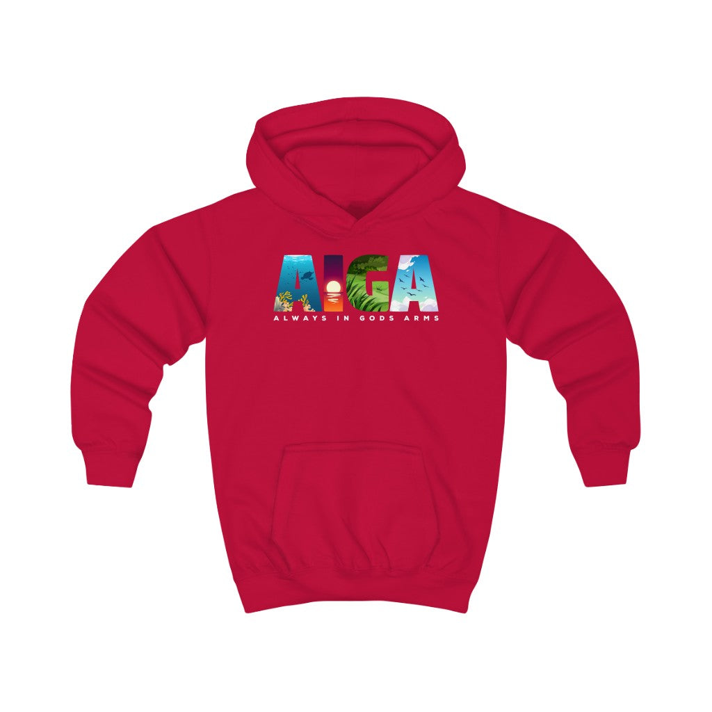 "AIGA - Always In Gods Arms" Youth/Unisex Hoodie