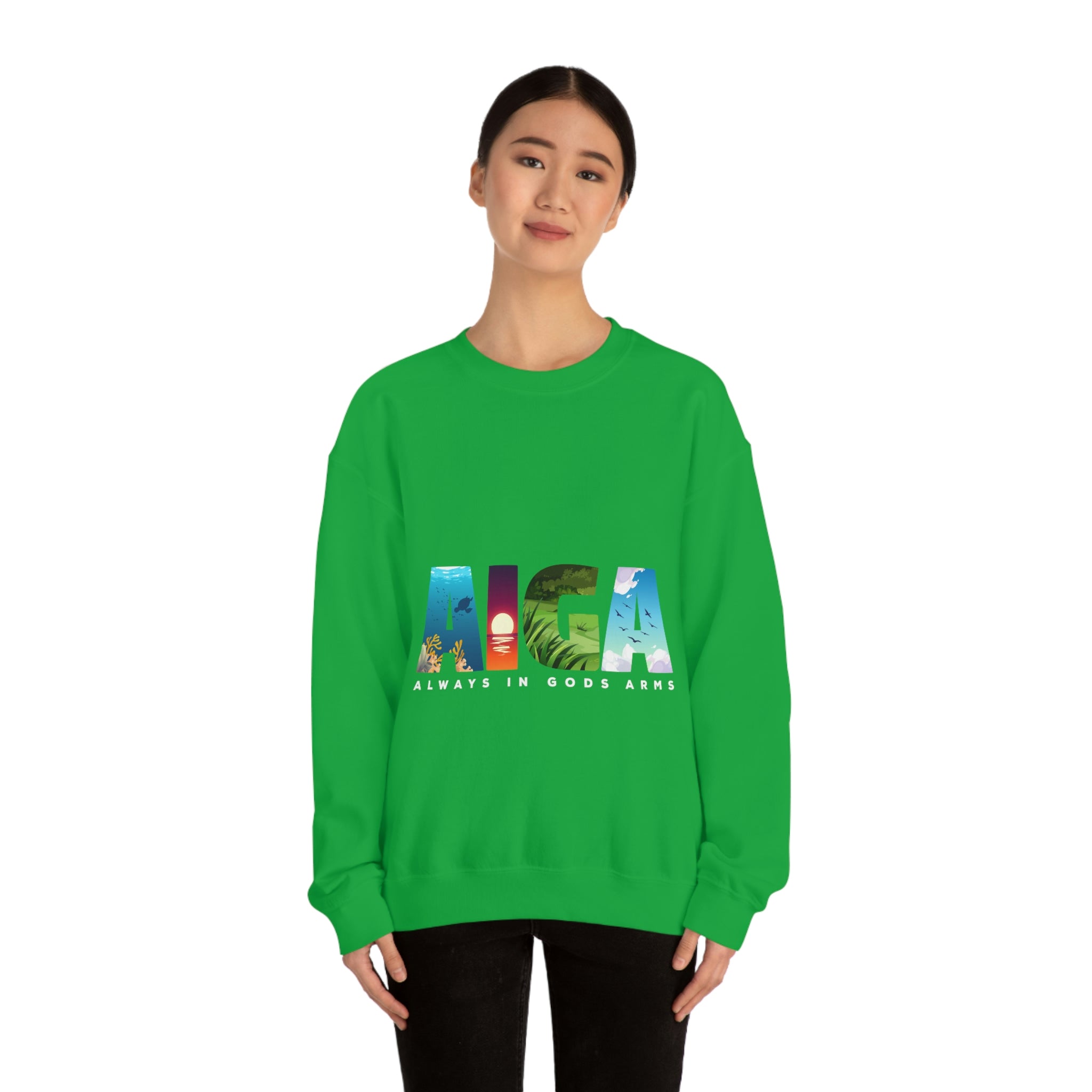 "AIGA - Always In Gods Arms" Unisex Sweatshirt