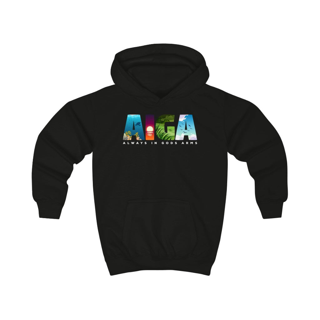 "AIGA - Always In Gods Arms" Youth/Unisex Hoodie