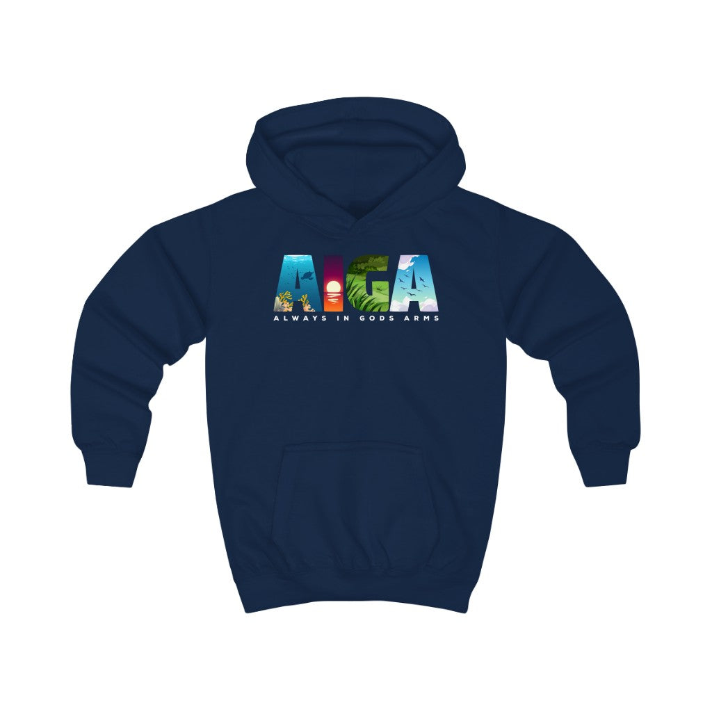 "AIGA - Always In Gods Arms" Youth/Unisex Hoodie